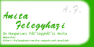 anita felegyhazi business card